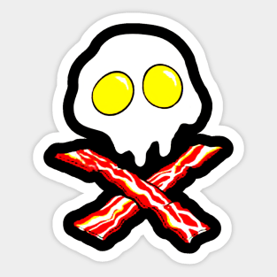 Skull bacon eggs Sticker